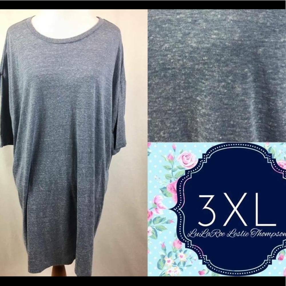 LuLaRoe Men's Patrick TShirt XXXL 3XL Heather Blue